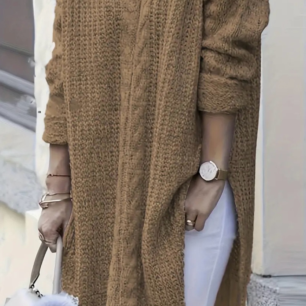 Cozy Tan Knit Sweater